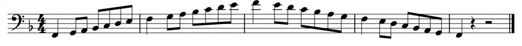 f major scale trombone
