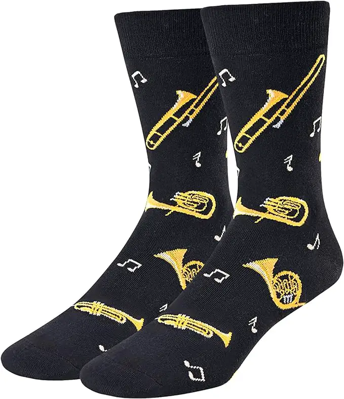 Funny Trombone Socks Music Socks